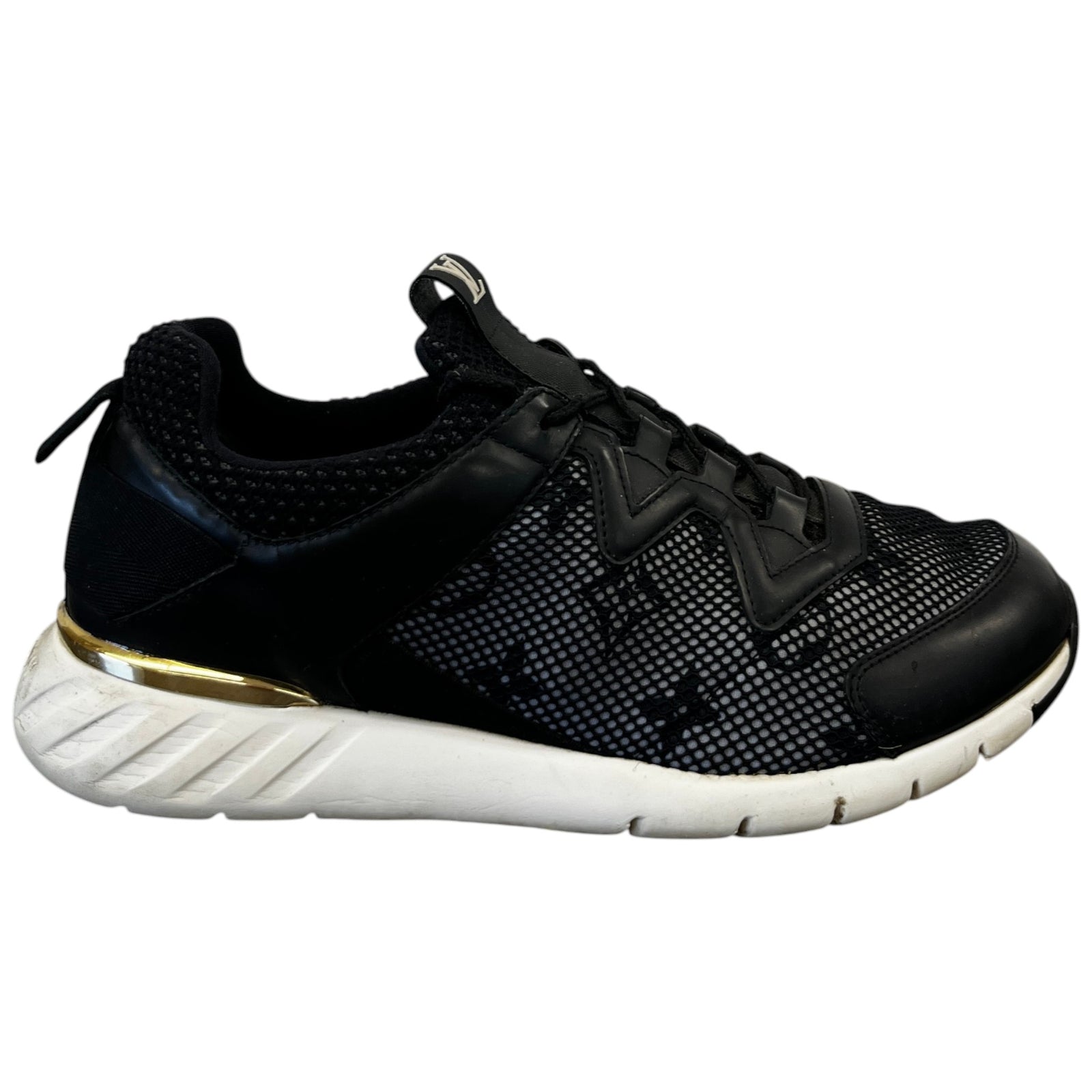 Women's Mesh Monogram Low Trainers Black Size EU 37.5 / UK 4.5 - Photo 1