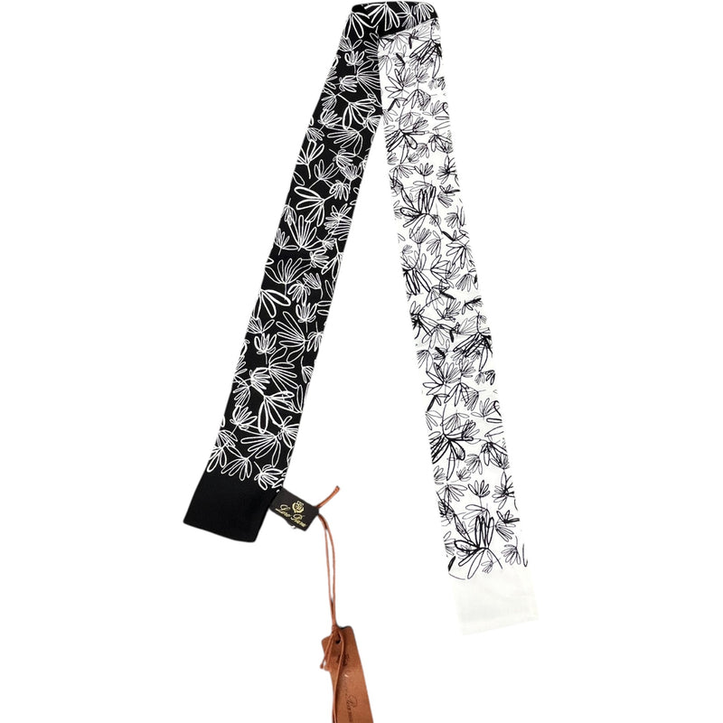 Women's Floral Print Scarf Black