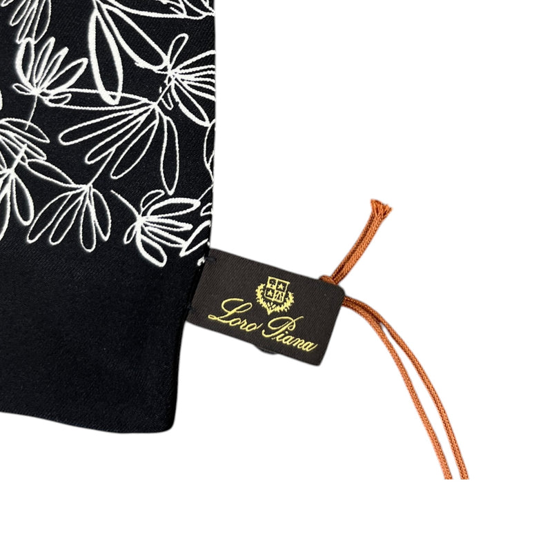 Women's Floral Print Scarf Black