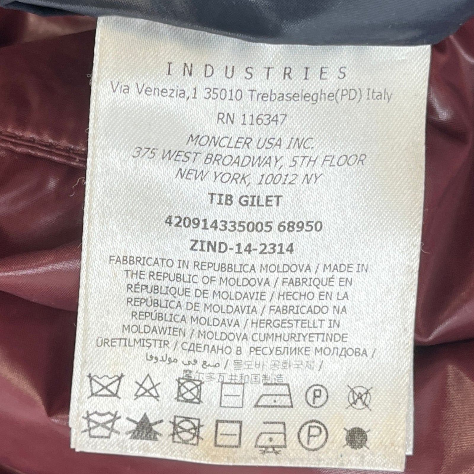 Men's Tib Gilet Burgundy Size 2 / M - Photo 8