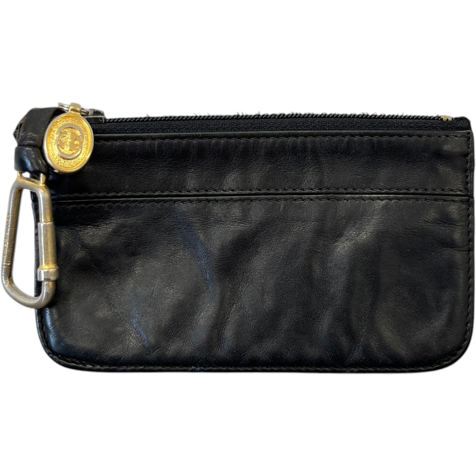 Women's Gg Coin Pouch Keyring Black - Photo 1