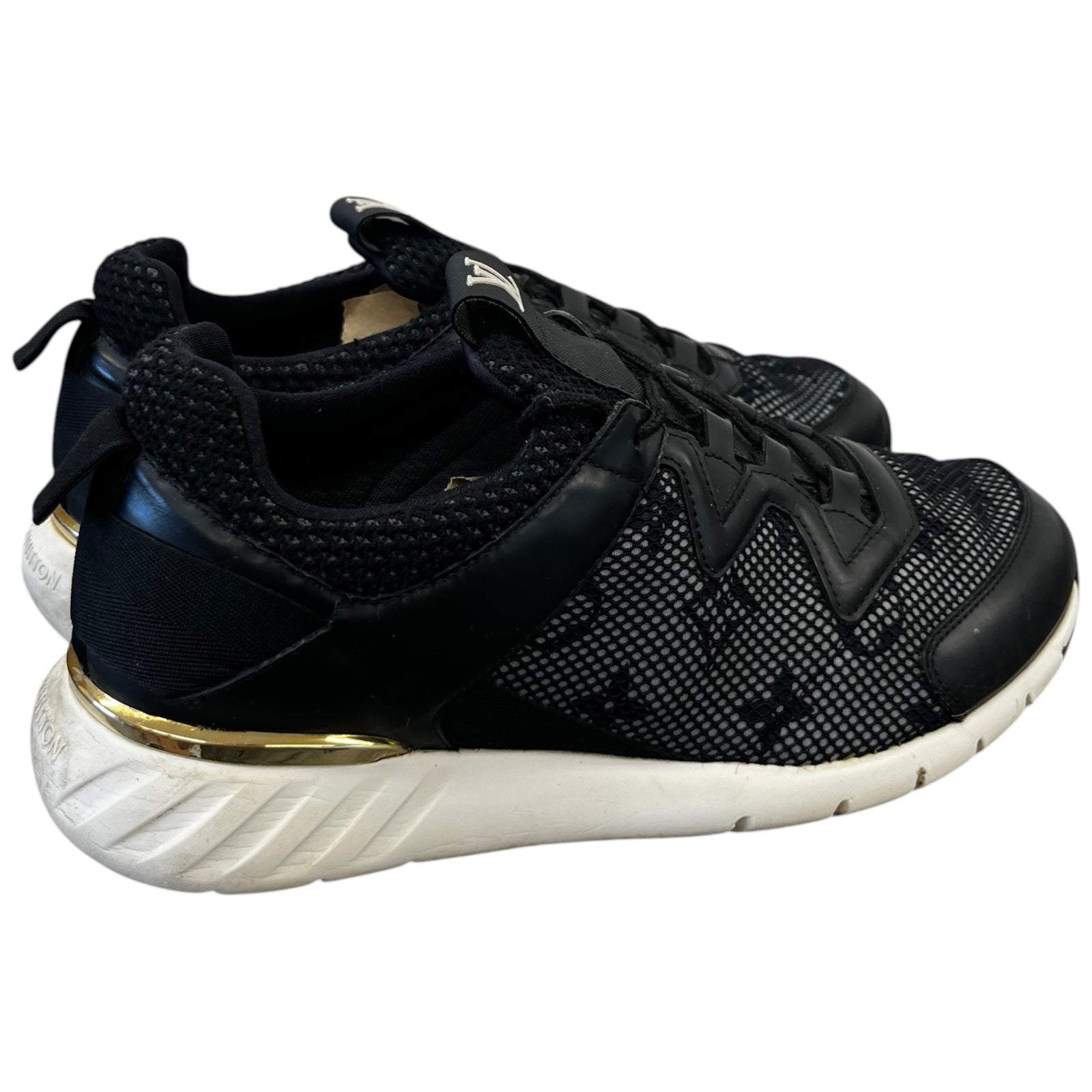 Women's Mesh Monogram Low Trainers Black Size EU 37.5 / UK 4.5 - Photo 8