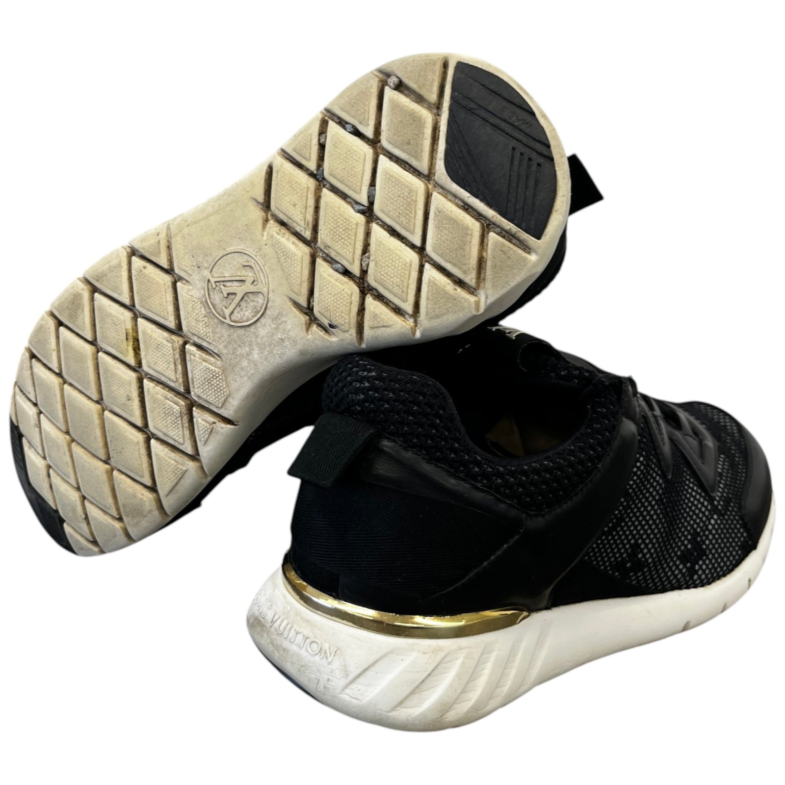 Women's Mesh Monogram Low Trainers Black Size EU 37.5 / UK 4.5 - Photo 10