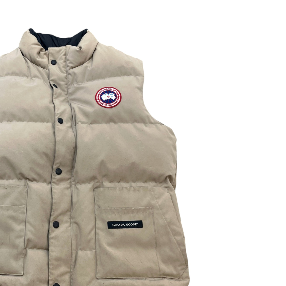 Men's Freestyle Crew Vest Gilet Beige Size S - Photo 3