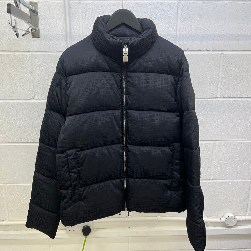 Men's 4G Logo Quilted Puffer Down Jacket Black Size L