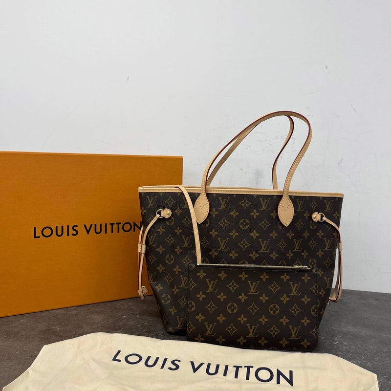 Women's Monogram Neverfull MM Handbag Brown