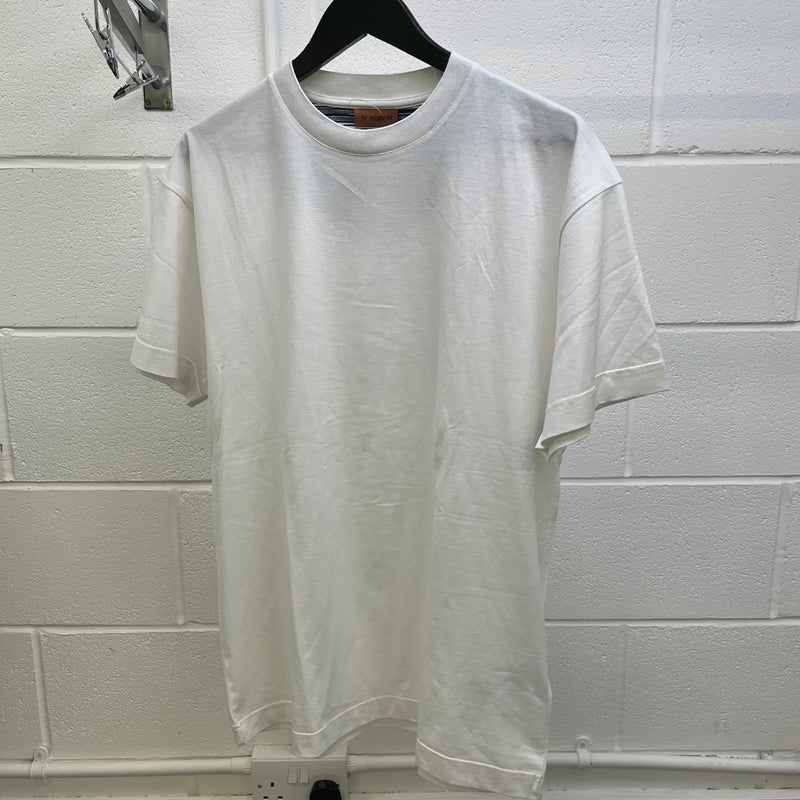 Men's Logo Patch T-Shirt White Size S