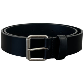 Men's Logo Buckle Belt Black Size Waist 30