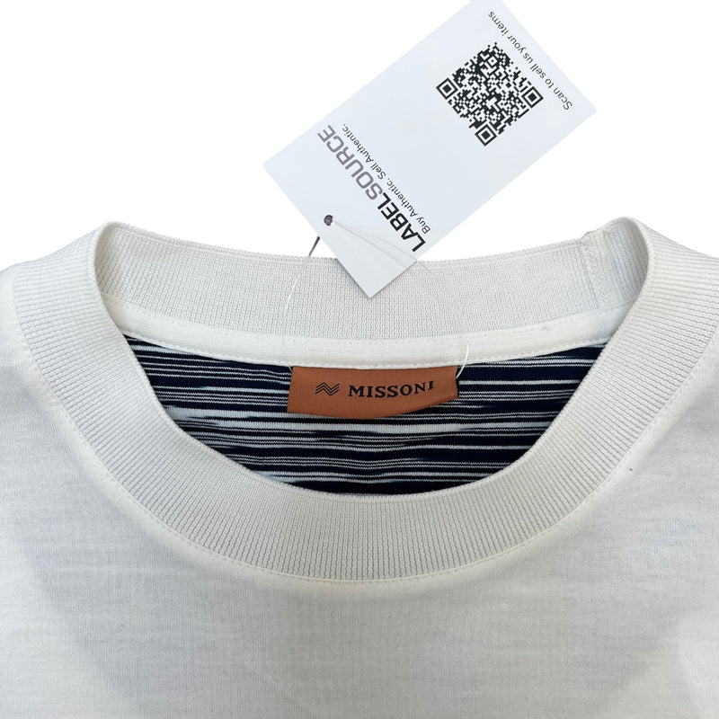 Men's Logo Patch T-Shirt White Size S