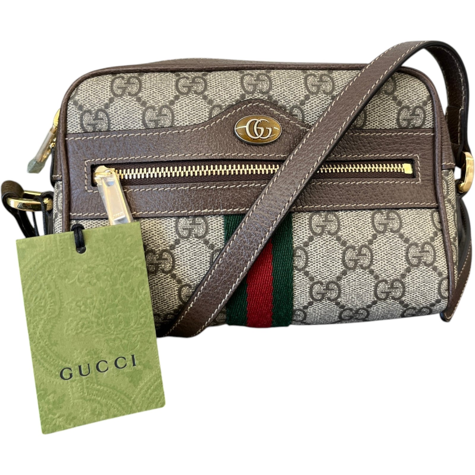 Women's Gg Supreme Ophidia Mini Crossbody Bag Beige - Photo 1