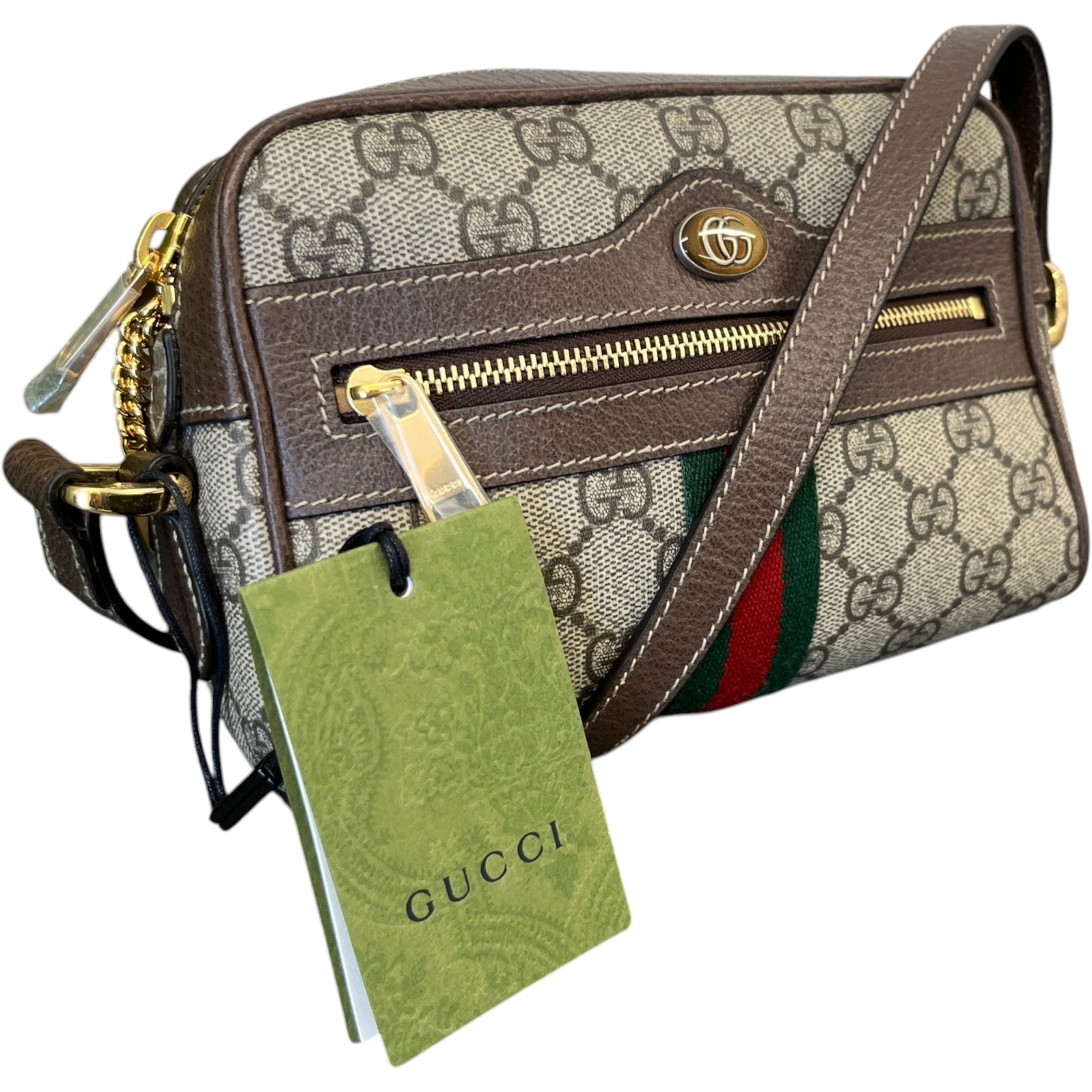 Women's Gg Supreme Ophidia Mini Crossbody Bag Beige - Photo 4