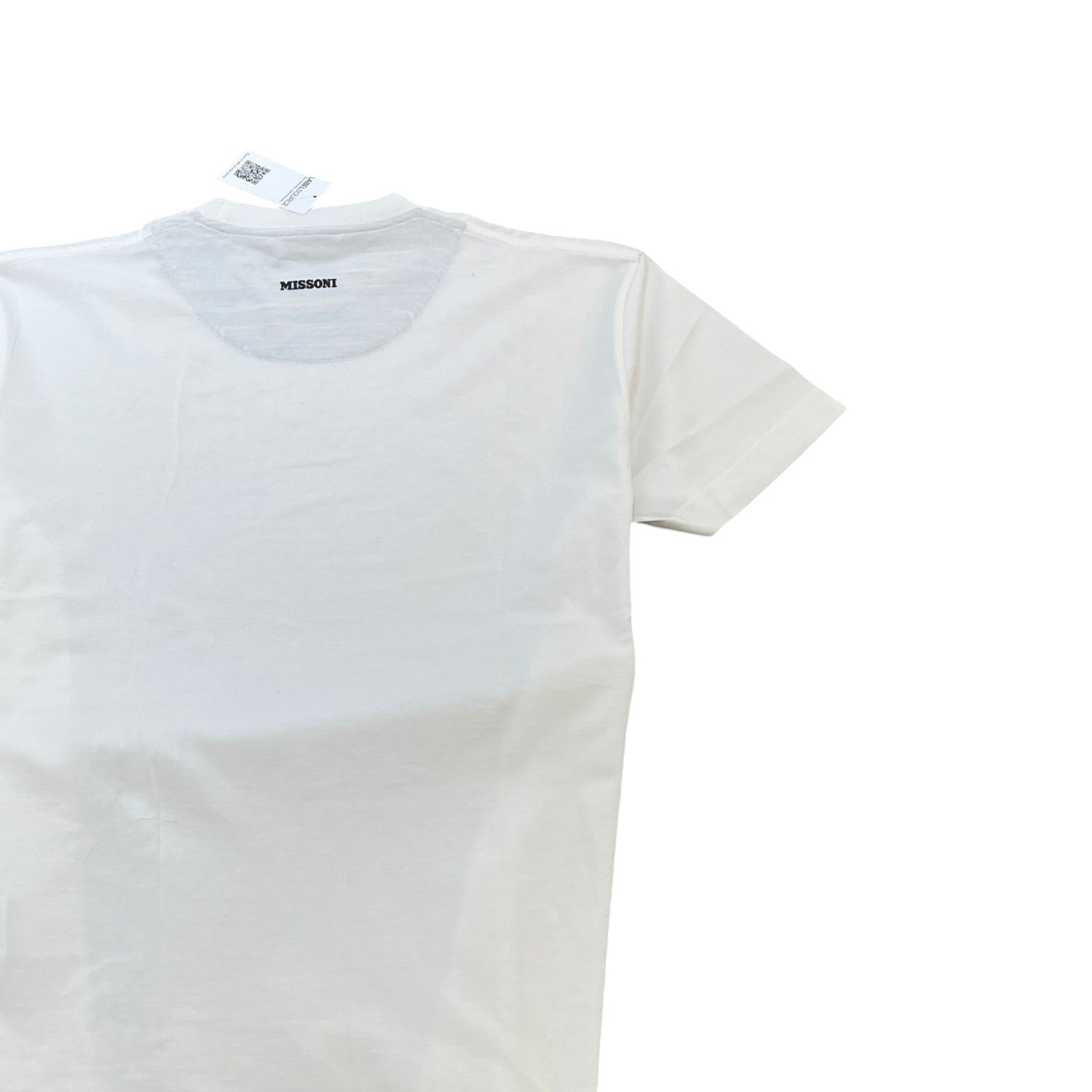Men's Logo Patch T-Shirt White Size S - Photo 4