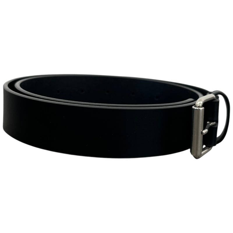 Men's Logo Buckle Belt Black Size Waist 30"