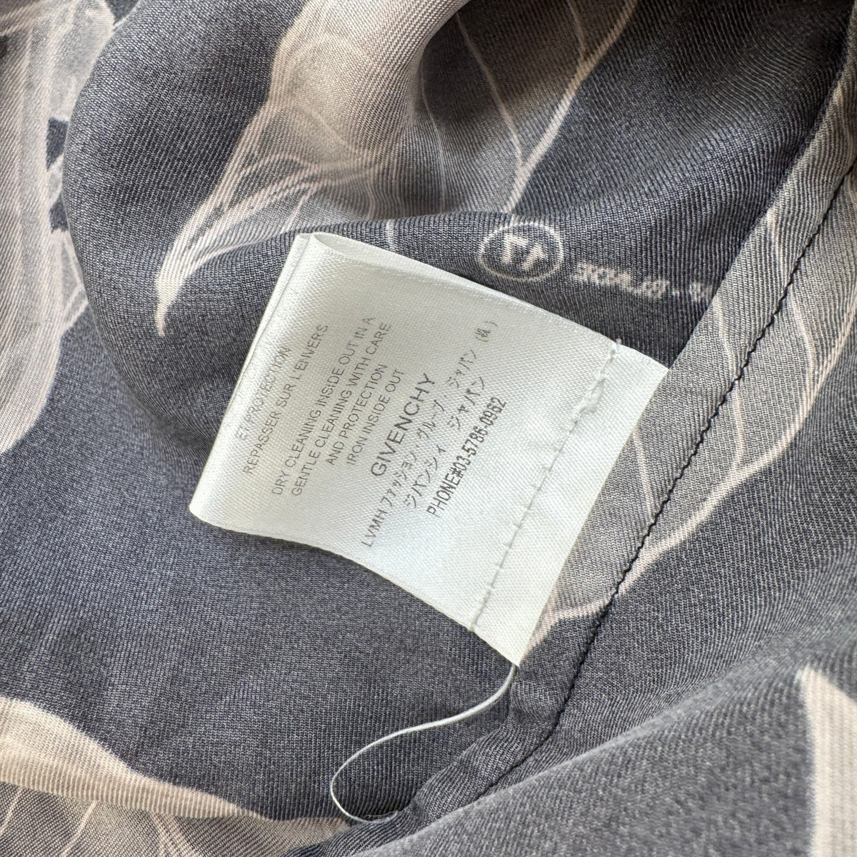 Men's Floral Schematics Shirt Grey Size S - Photo 5