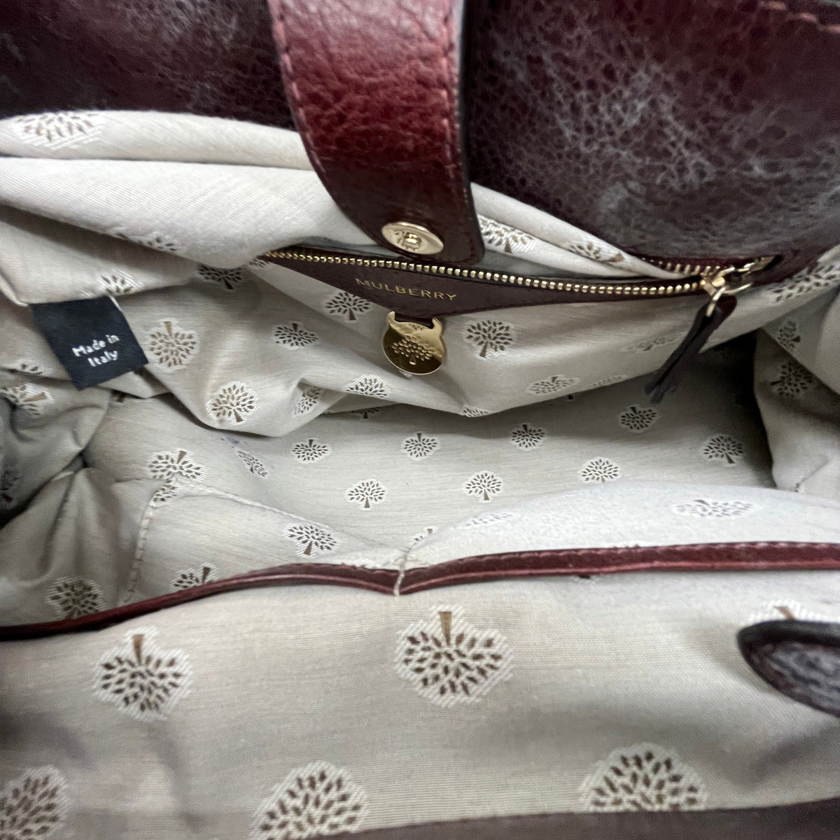 Women's Bayswater Double Zip Tote Handbag Burgundy - Photo 12