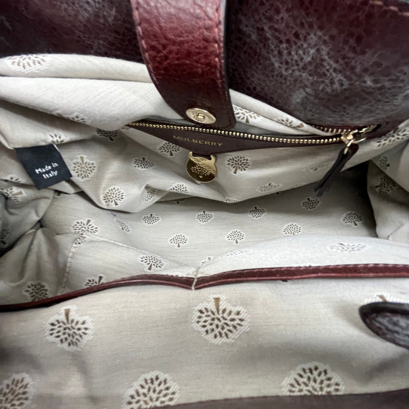 Women's Bayswater Double Zip Tote Handbag Burgundy