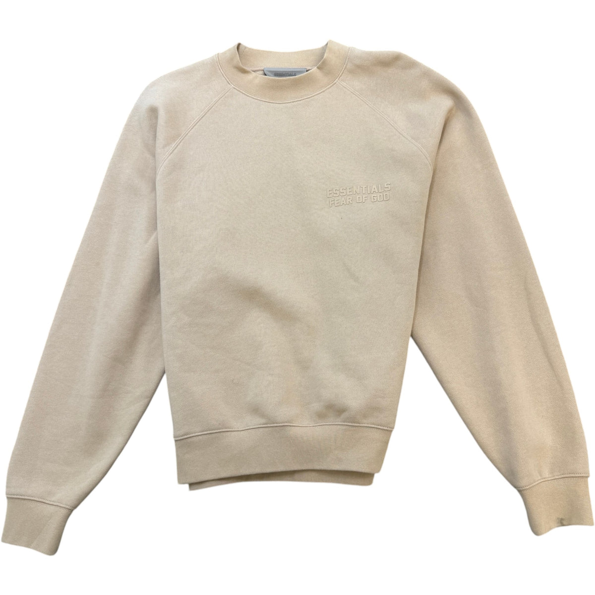 Men's Logo Print Sweatshirt Beige Size S - Photo 1