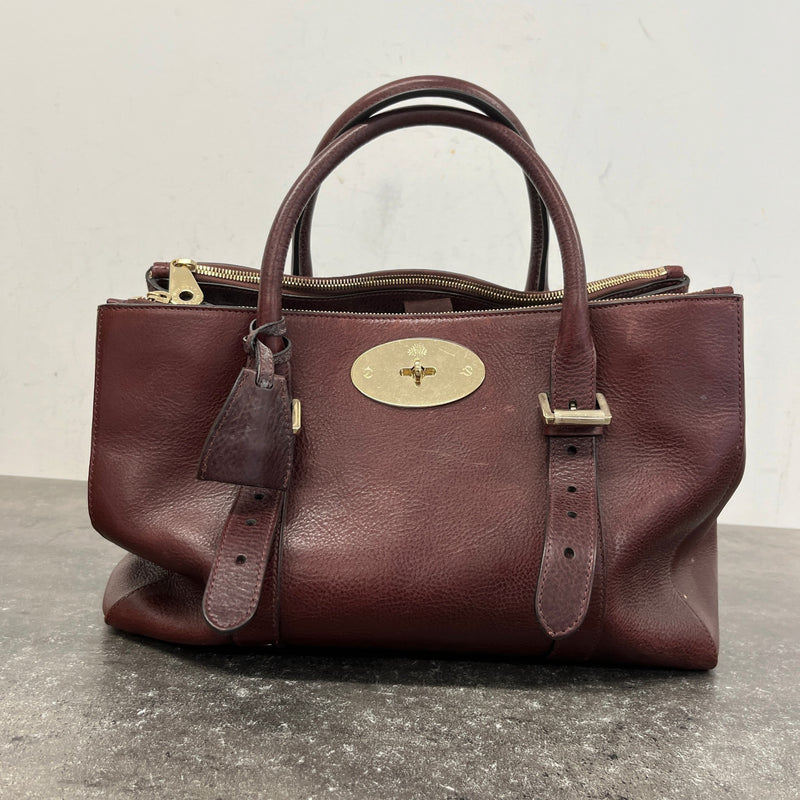 Women's Bayswater Double Zip Tote Handbag Burgundy
