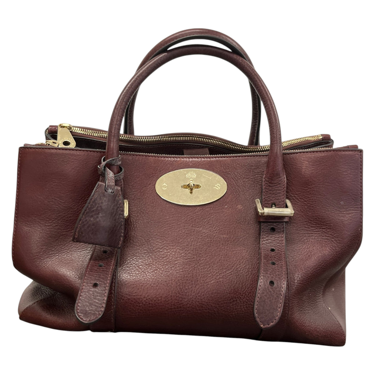Women's Bayswater Double Zip Tote Handbag Burgundy - Photo 1