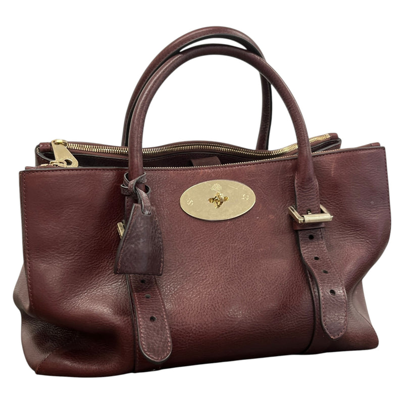 Women's Bayswater Double Zip Tote Handbag Burgundy