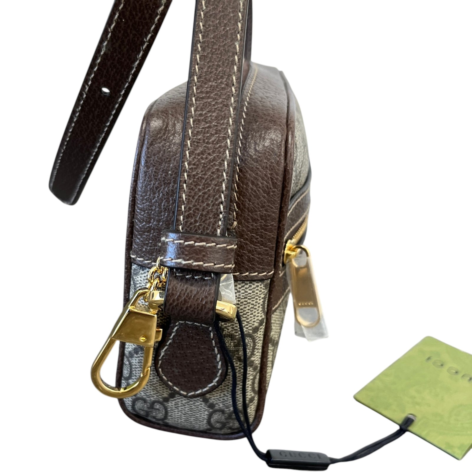 Women's Gg Supreme Ophidia Mini Crossbody Bag Beige - Photo 7