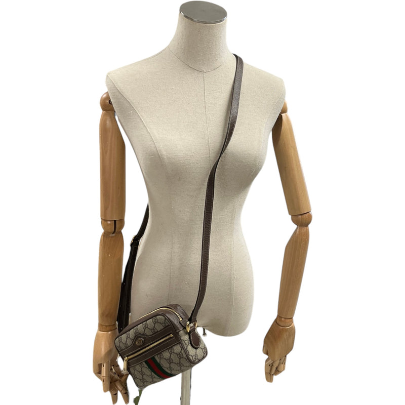 Women's Gg Supreme Ophidia Mini Crossbody Bag Beige