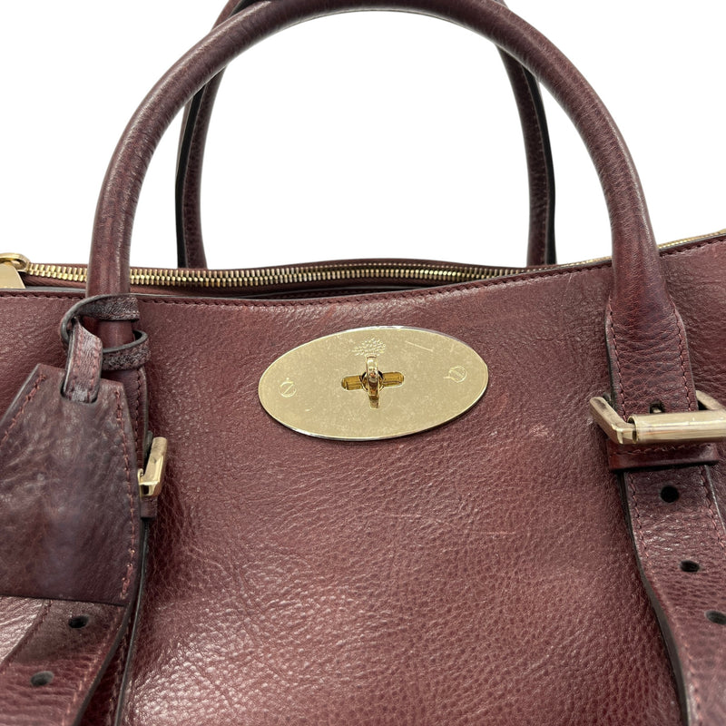 Women's Bayswater Double Zip Tote Handbag Burgundy