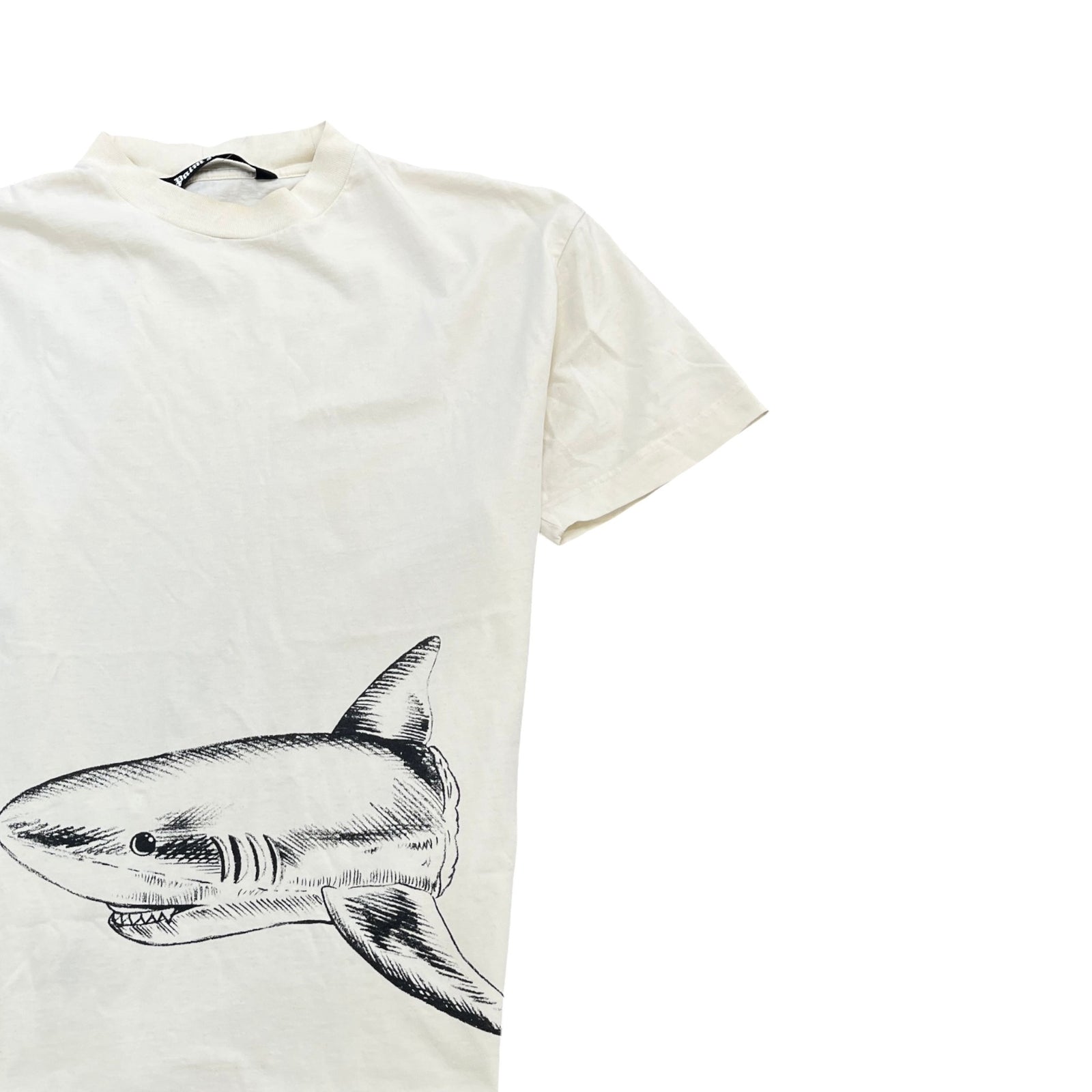 Men's Broken Shark T-Shirt Cream Size M - Photo 3