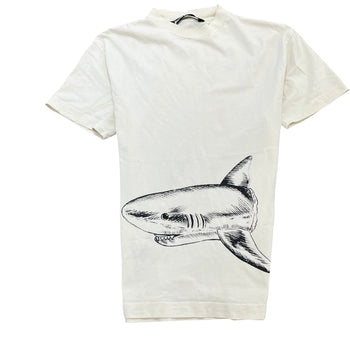 Men's Broken Shark T-Shirt Cream Size M