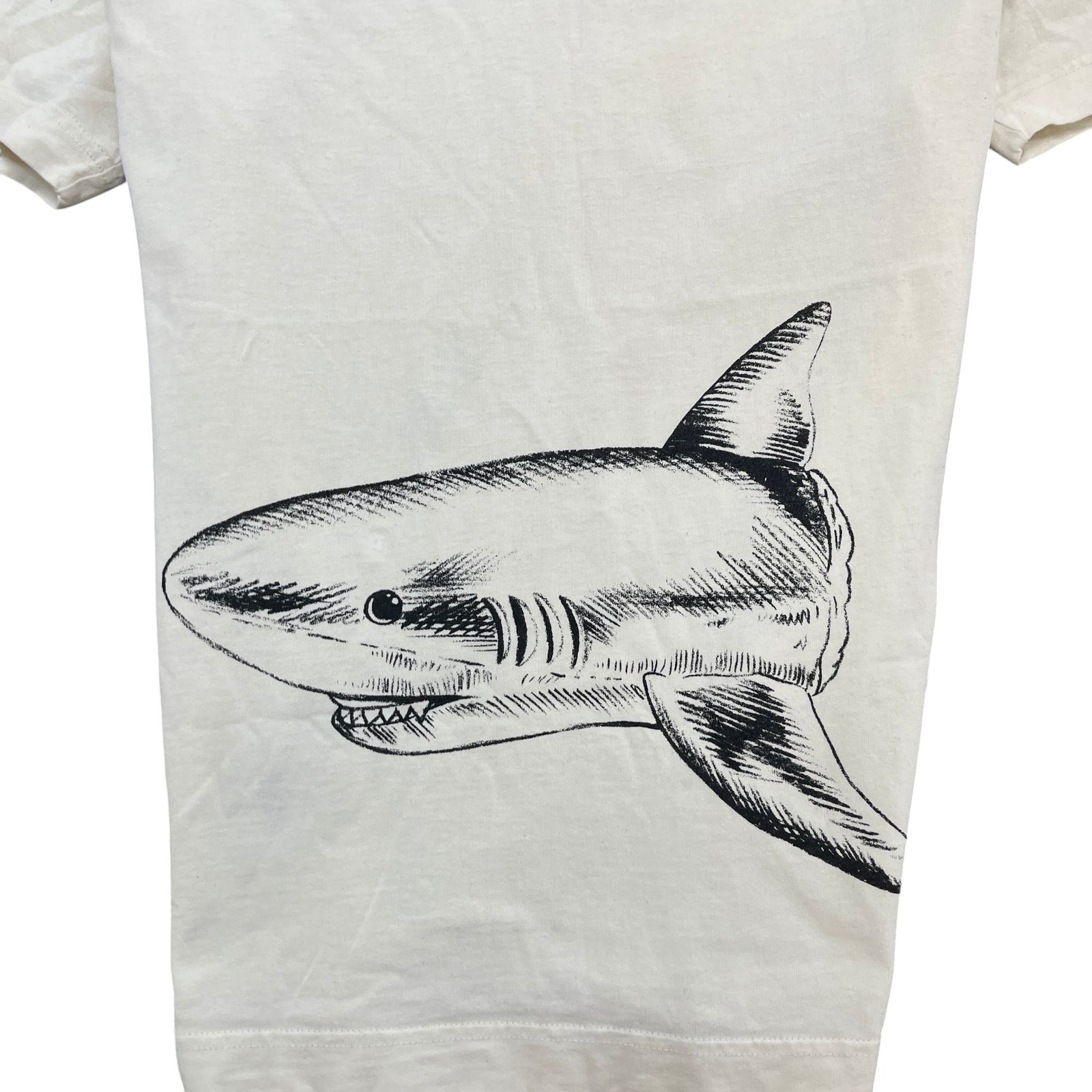 Men's Broken Shark T-Shirt Cream Size M - Photo 5