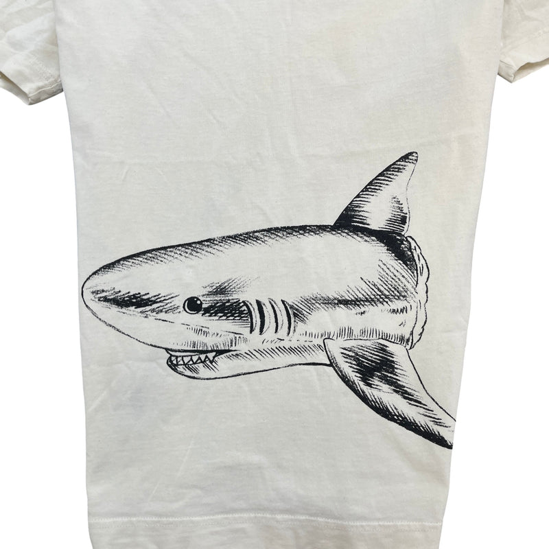 Men's Broken Shark T-Shirt Cream Size M