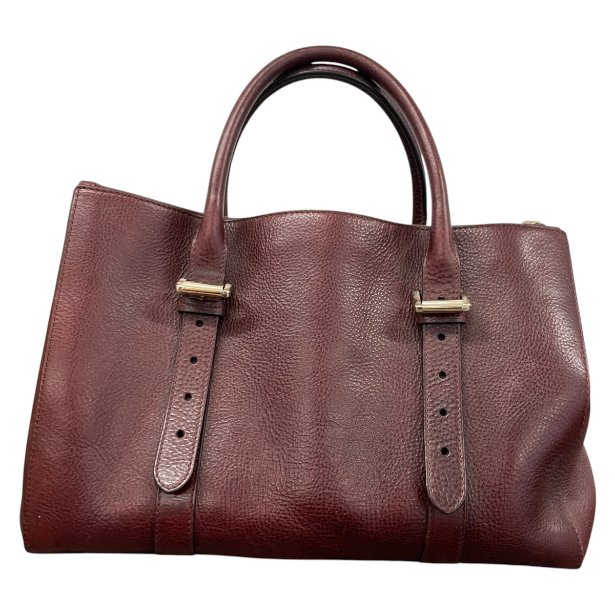 Women's Bayswater Double Zip Tote Handbag Burgundy - Photo 3