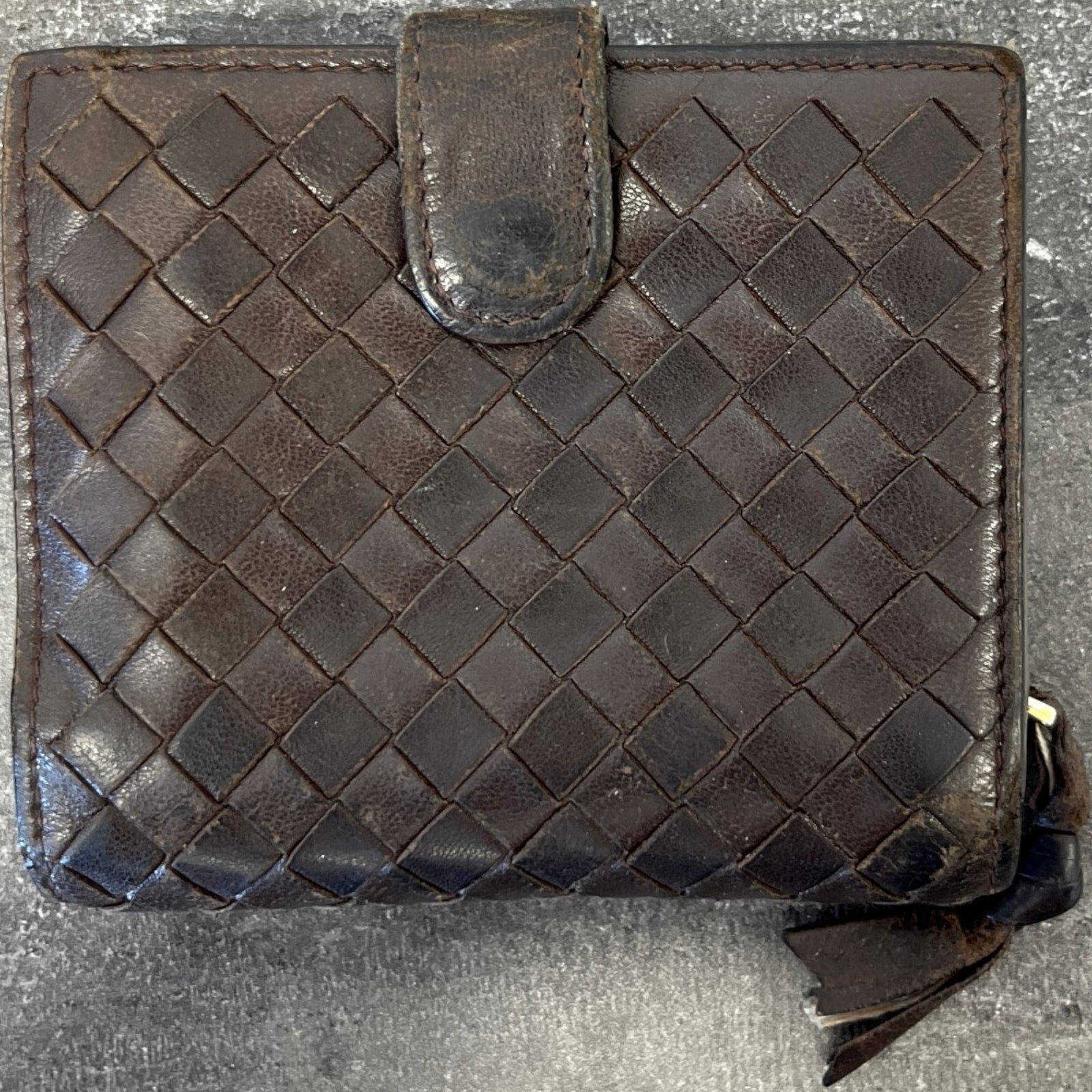 Women's Intrecciato Bifold Wallet Black - Photo 10