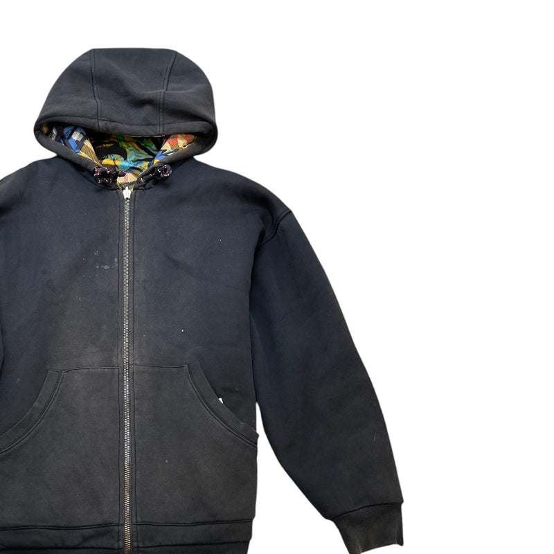 Men's Graffiti Reversible Hoodie Black Size S