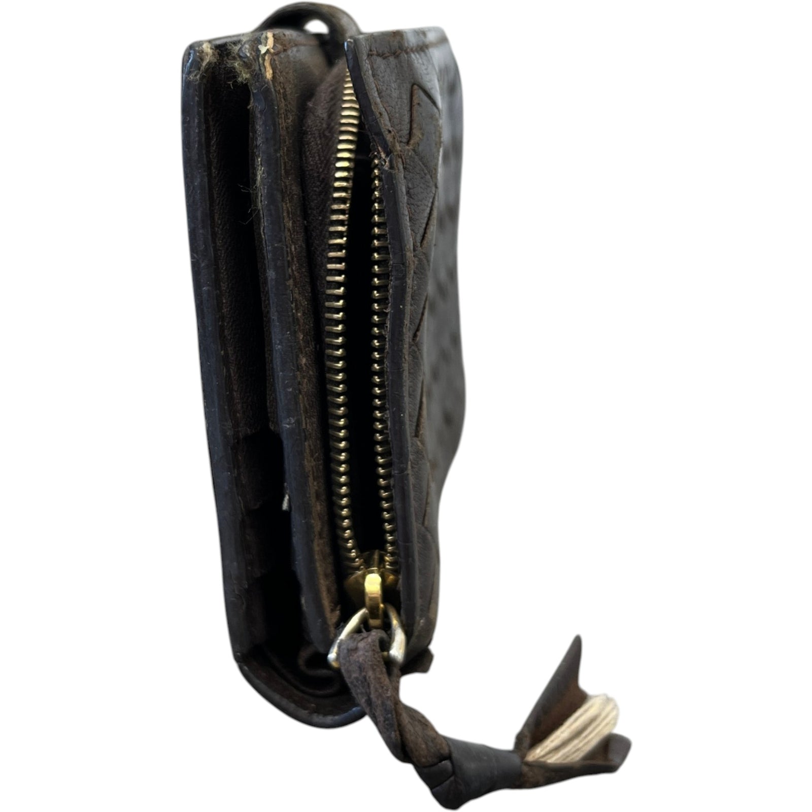 Women's Intrecciato Bifold Wallet Black - Photo 4