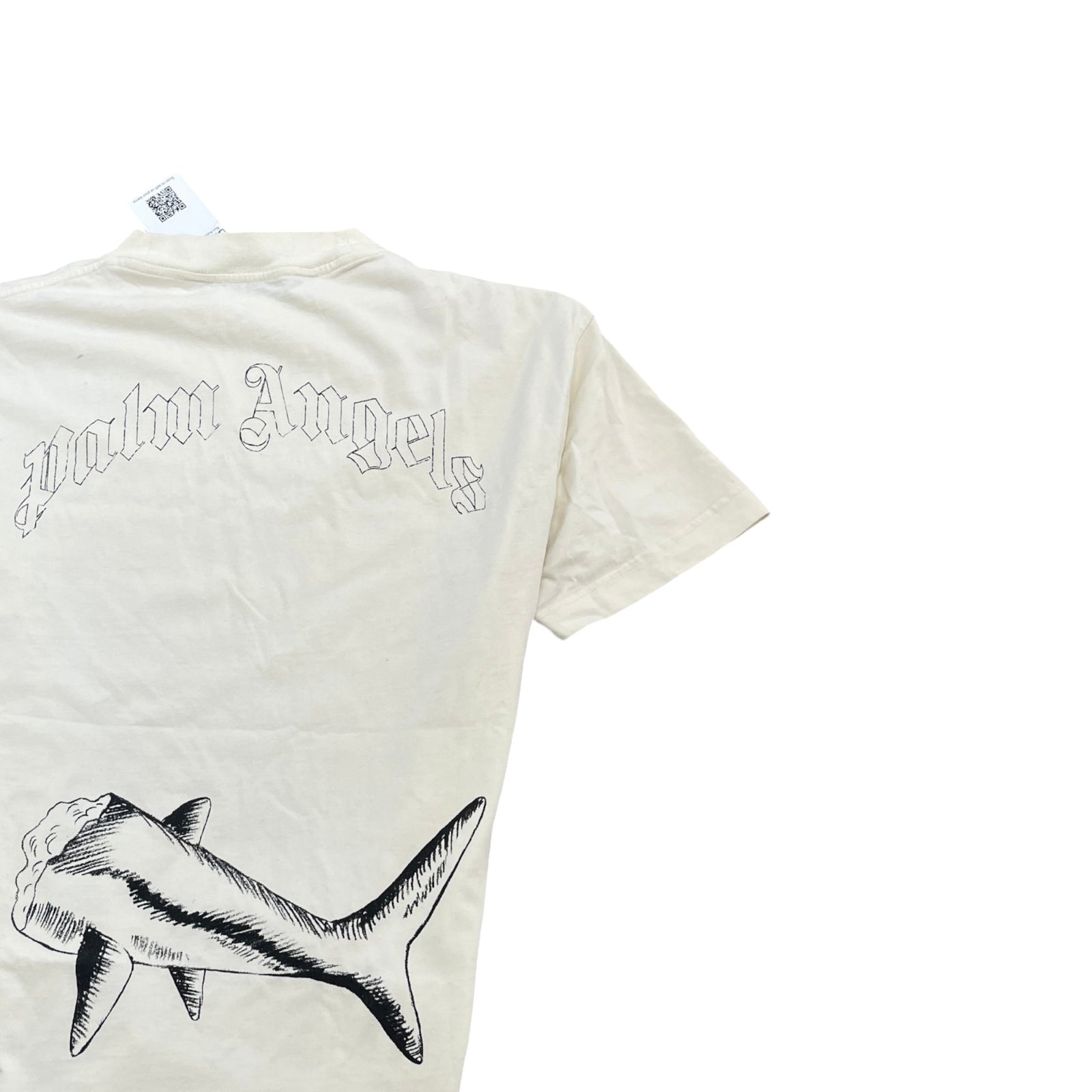 Men's Broken Shark T-Shirt Cream Size M - Photo 4