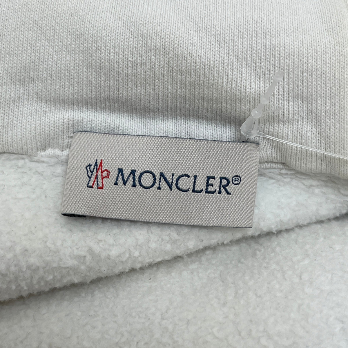 Men's Maglia Double Patch Logo Hoodie White Size M - Photo 5