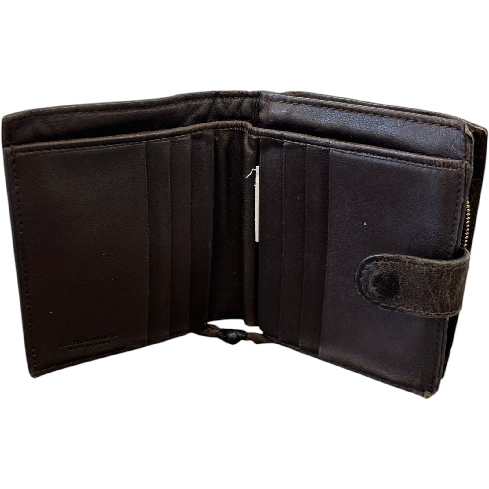 Women's Intrecciato Bifold Wallet Black - Photo 8