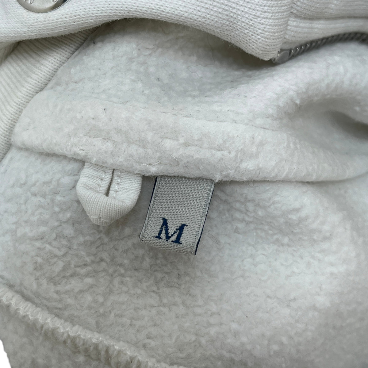 Men's Maglia Double Patch Logo Hoodie White Size M - Photo 6