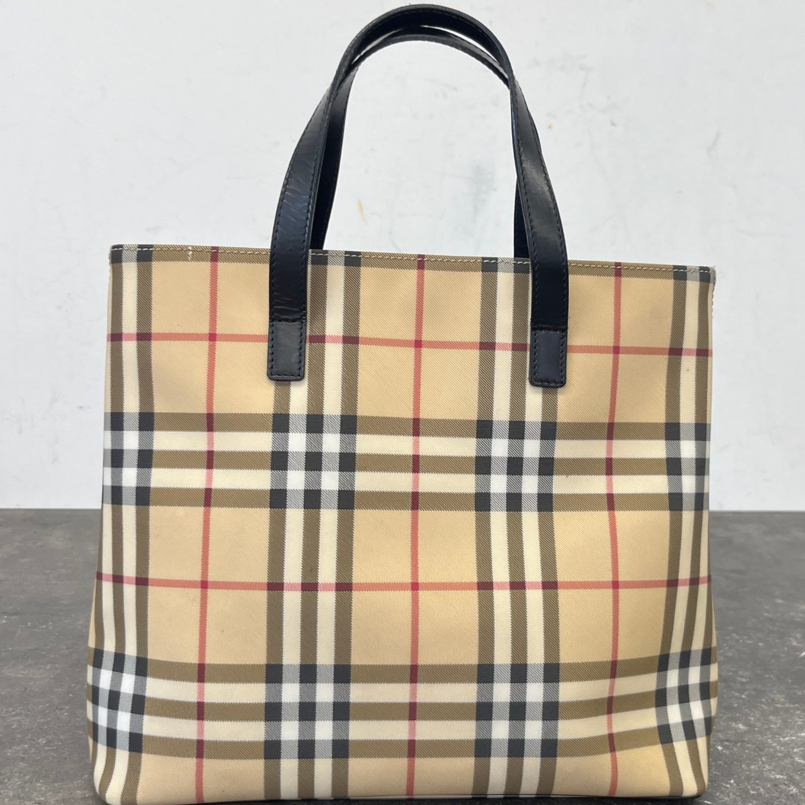 Women's House Check Tote Handbag Beige - Photo 13
