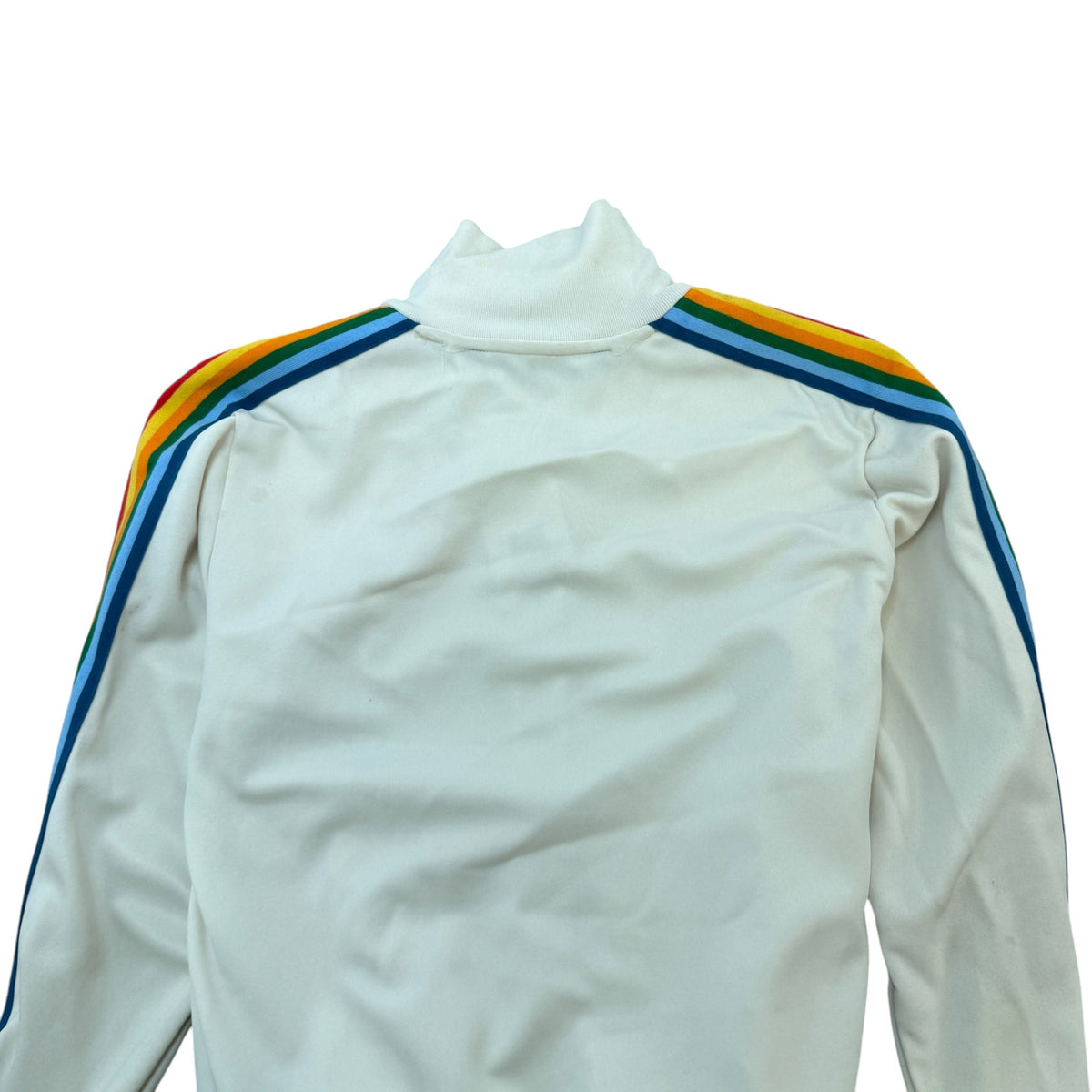 Men's Logo Print Track Jacket Cream Size M - Photo 4
