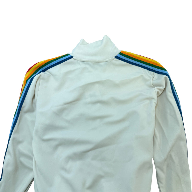 Men's Logo Print Track Jacket Cream Size M