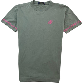 Men's Embroidered Logo T-Shirt Green Size S