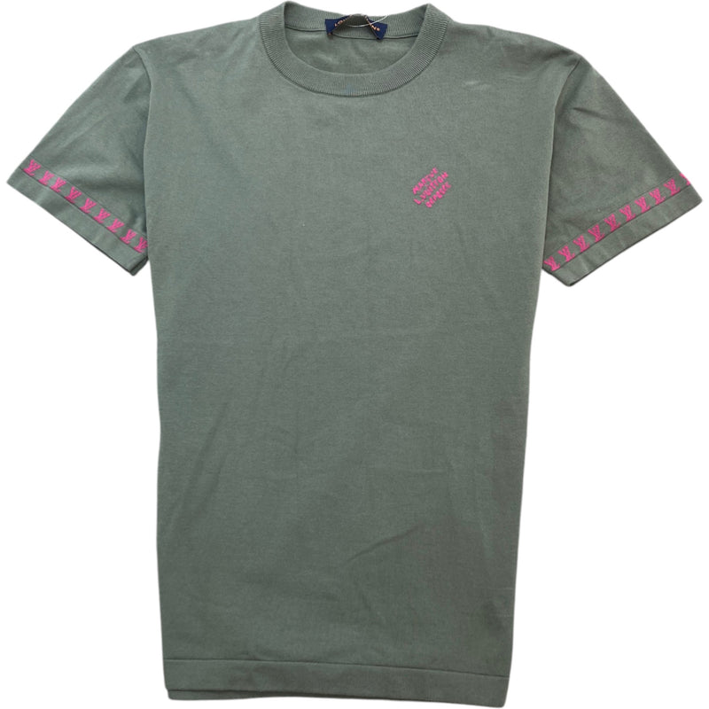 Men's Embroidered Logo T-Shirt Green Size S