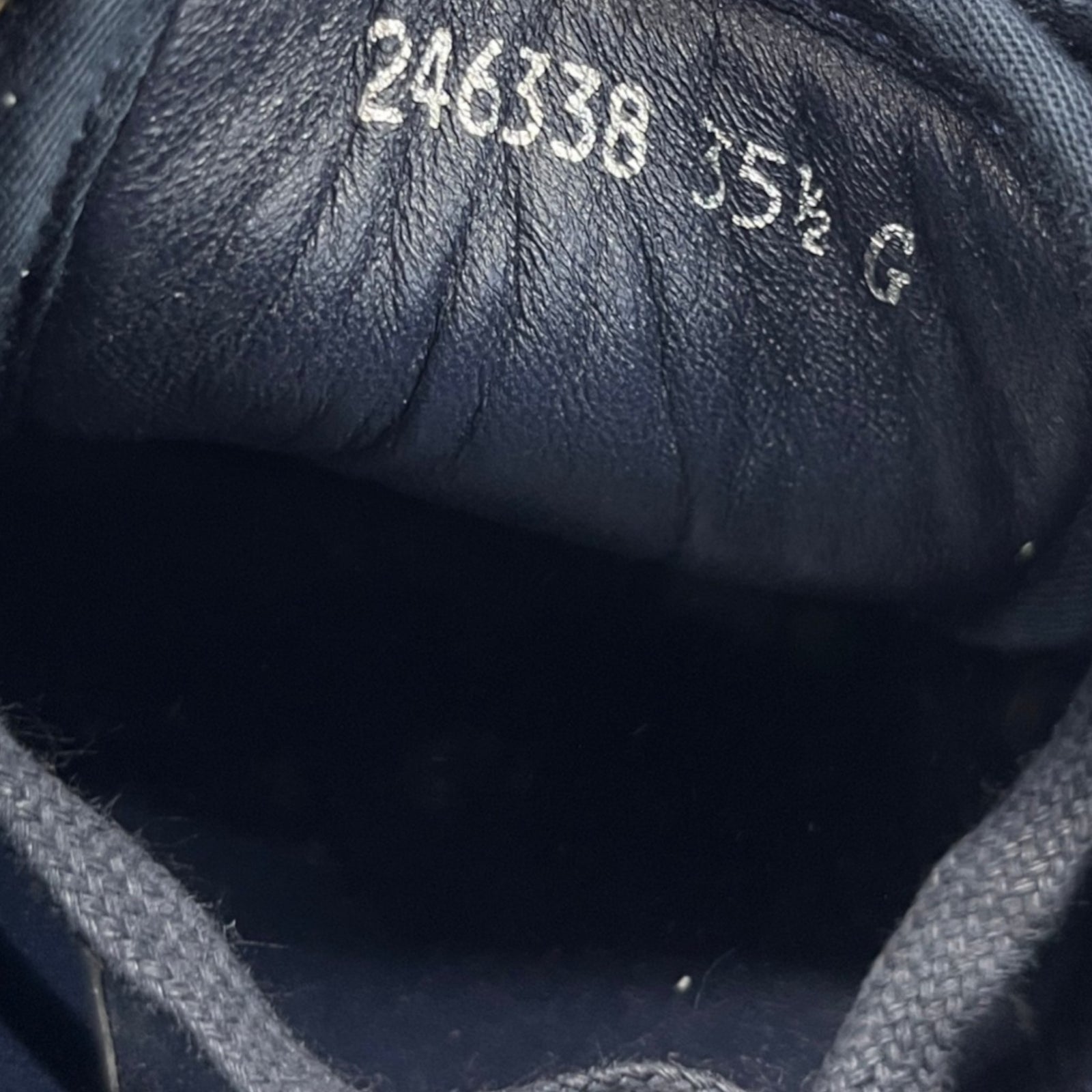 Women's Gg Supreme Canvas Low Trainers Navy Size EU 35.5 / UK 2.5 - Photo 12