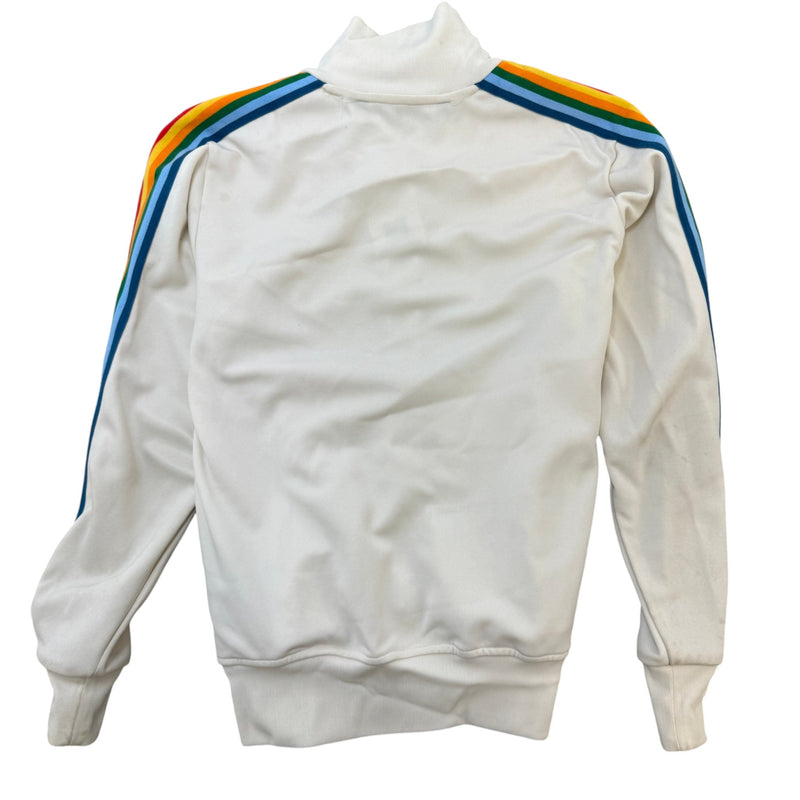 Men's Logo Print Track Jacket Cream Size M