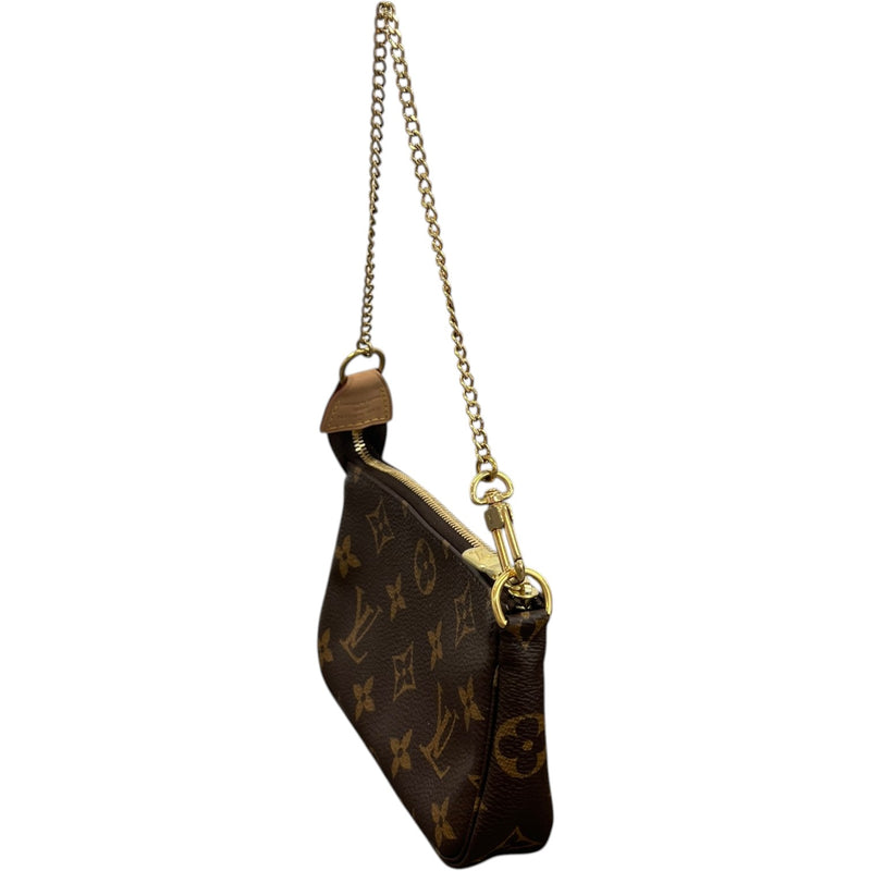 Women's Monogram Mini Pochette Accessoires Bag Brown