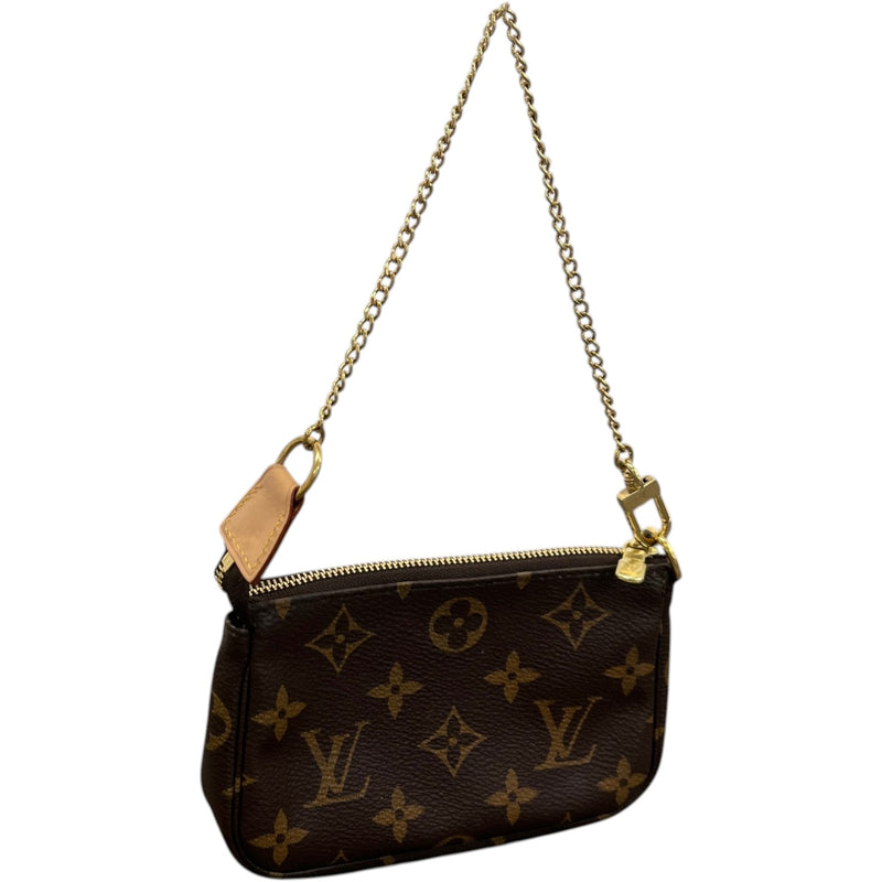 Women's Monogram Mini Pochette Accessoires Bag Brown