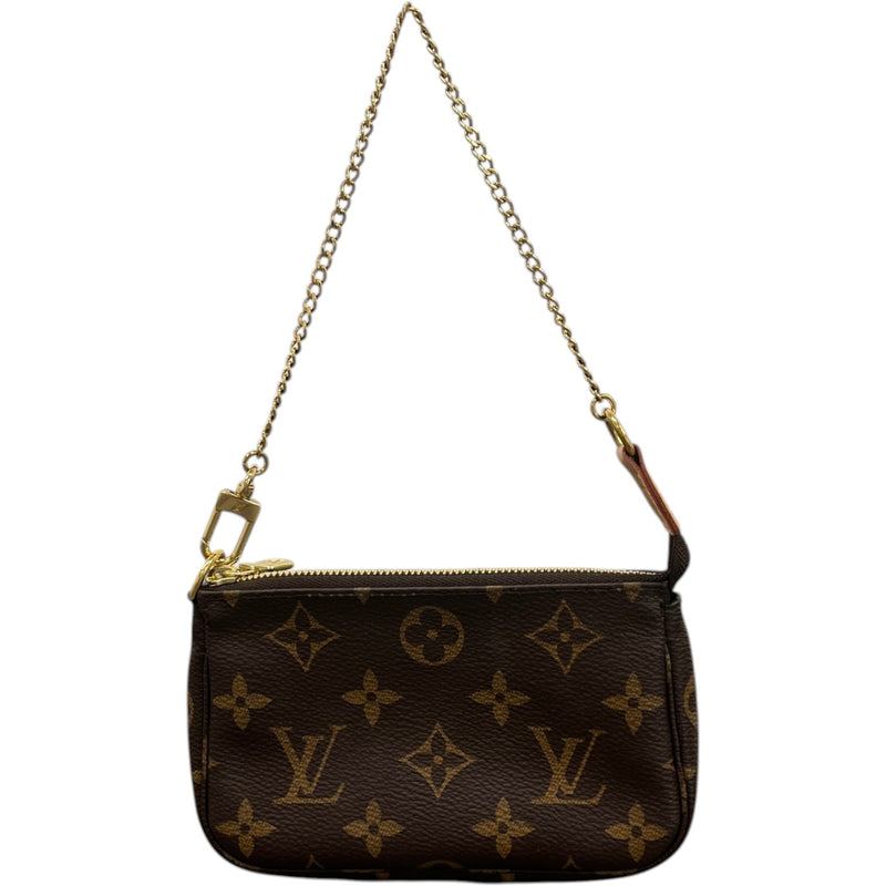 Women's Monogram Mini Pochette Accessoires Bag Brown
