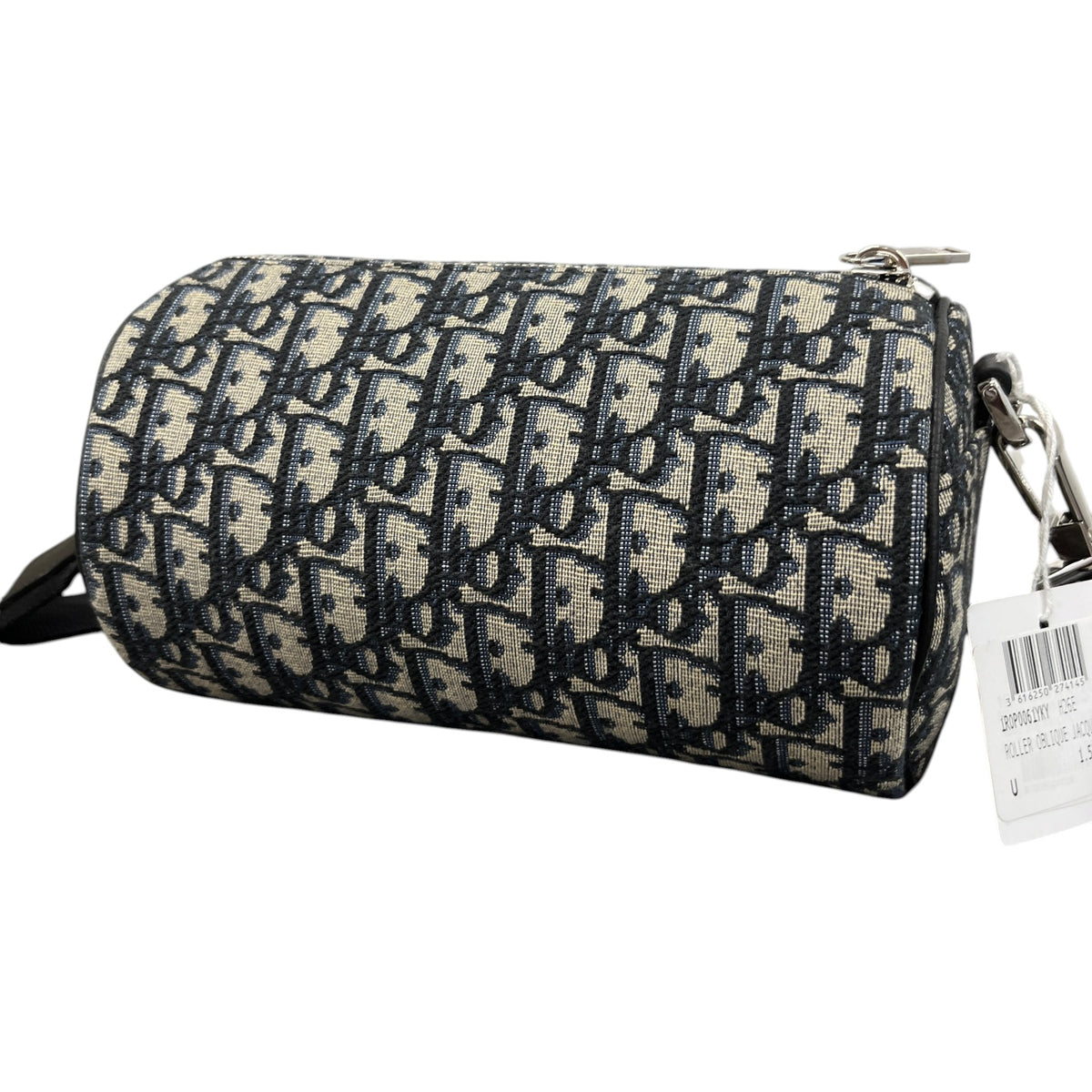 Men's Oblique Jacquard Roller Messenger Bag Navy - Photo 9